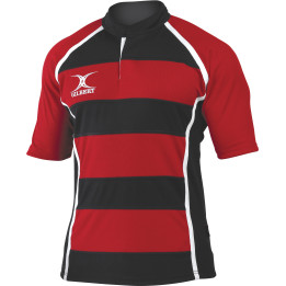Junior Gilbert Xact Shirt Hoops Red Black